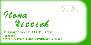 ilona mittich business card